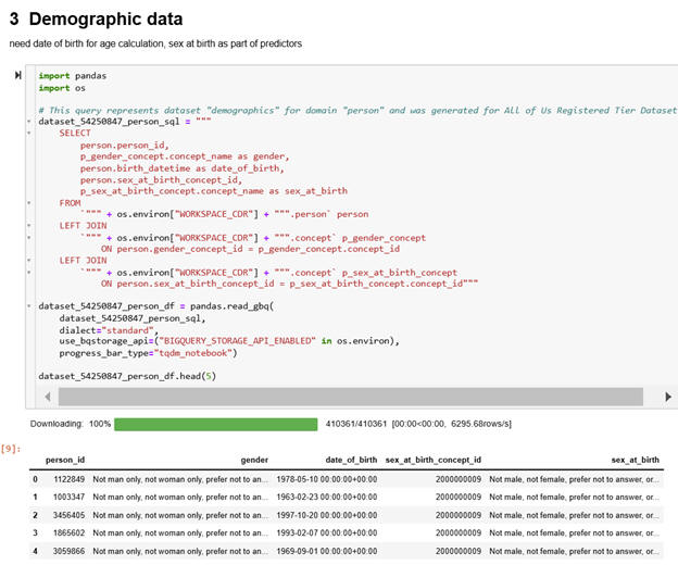 Joining demographic data