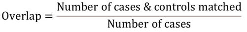 Number matched over total cases